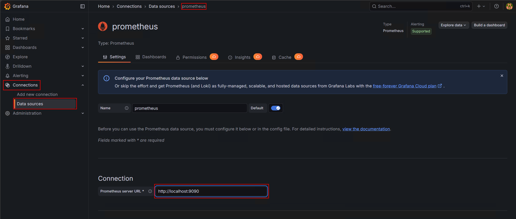 Import Prometheus Data Source